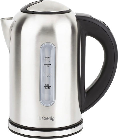 HKoenig Електрическа Кана 1.7л 2200W Сребрист