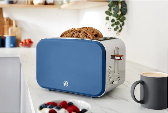 Swan Nordic Φρυγανιέρα 2 Θέσεων 900W Μπλε