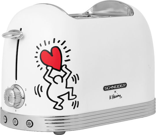 Schneider Tech Art Тостер 2 слота 815W Бяла