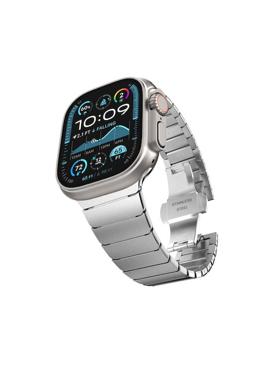 Tech-Protect Linkband Curea Oțel inoxidabil Argintiu (Apple Watch 6, 7, 8, 9, 10, SE, Ultra 1, 2)