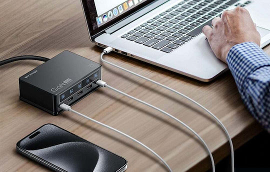 BlitzWolf Βάση Φόρτισης με 3 Θύρες USB-A και 2 Θύρες USB-C 110W Power Delivery / Quick Charge 3.0 σε Μαύρο χρώμα (BW-i9)