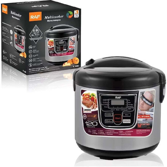 Raf R166b Πολυμάγειρας 700W με Χωρητικότητα 5lt Ασημί