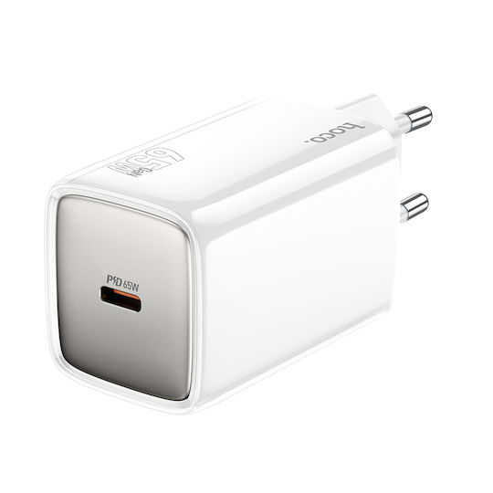 Hoco Charger Without Cable GaN with USB-C Port 65W Power Delivery Whites (N48)