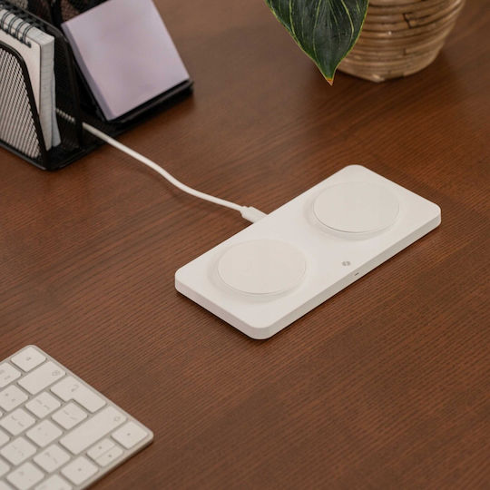 Spacecase Φορτιστής Magsafe 15W Λευκός (WM3W)