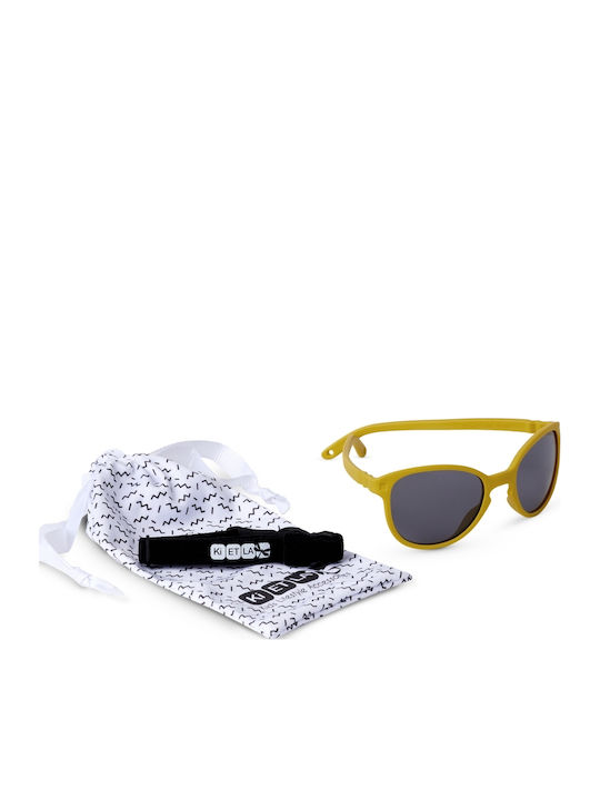 KiETLA Wazz Unbreakable Butterfly Baby Kids Sunglasses Mustard For 1-2 Years