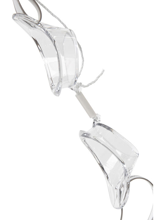 Mad Wave Racer Swimming Goggles Adults with Anti-fog Lenses White