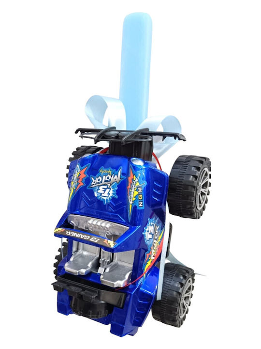 Osterkerze Kinderspielzeug Blau 4x4 Jeep Auto Bewegung Plakette Wachs Lab-5100