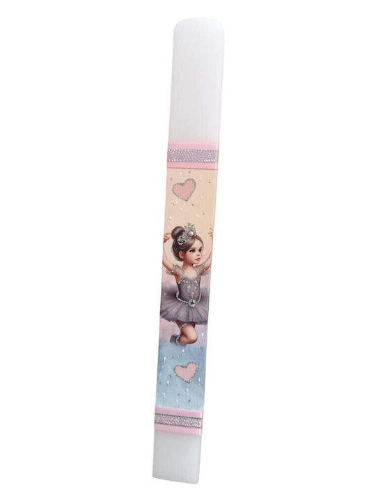 Easter Candle 2025 Girl Theme Little Ballerina Glitter Zircon Lab-25995