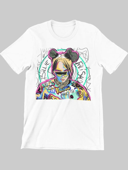 Kinder-T-Shirt White Billie Eilish