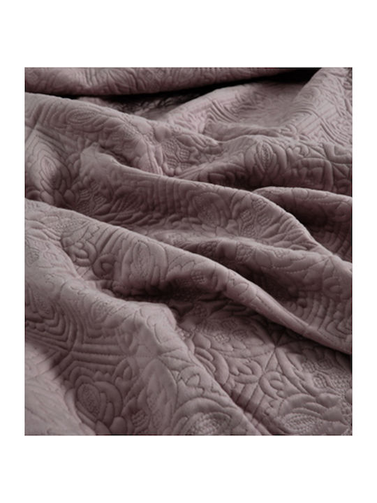 Liolios Home Mandy Velvet Blanket Double 220x240cm Amethyst