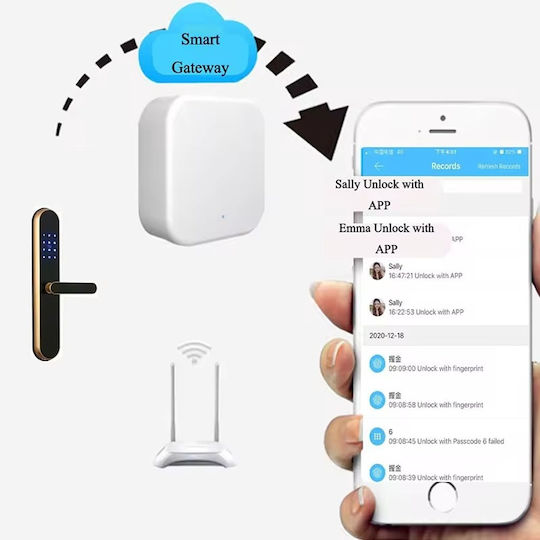 Електронна Ключалка с Свързаност Wi-Fi и Bluetooth Сребрист