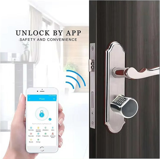 Electronic Lock with Wi-Fi Connectivity Silver