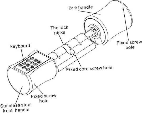 Electronic Lock with Wi-Fi Connectivity Silver