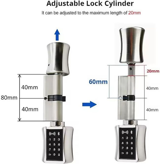 Electronic Lock with Wi-Fi Connectivity Silver