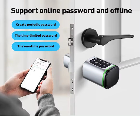 Elektronische Schlösser mit Wi-Fi und Bluetooth Verbindung Silbern