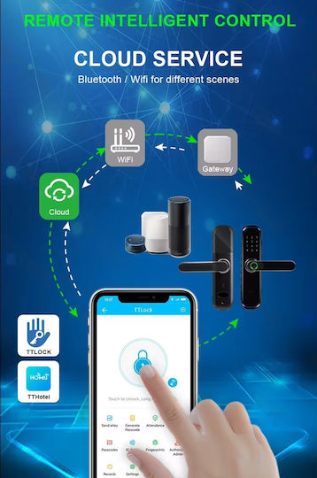 Elektronische Schlösser mit Wi-Fi und Bluetooth Verbindung Silbern