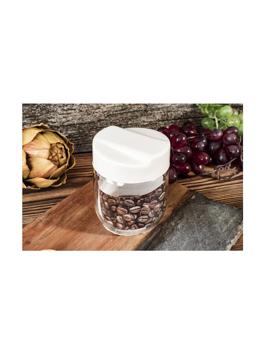 Excellent Houseware Set 2Stück Gläser für Zucker / Kaffee mit Deckel Glas Transparent 425ml