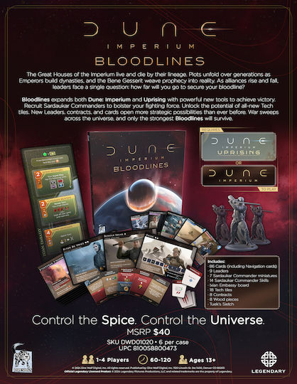 Επιτραπέζιο Παιχνίδι Dune Imperium Bloodlines για 1-4 Παίκτες 12+ Ετών (EN) Dire Wolf