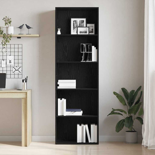 Βιβλιοθήκη Μαύρη Δρυς 60x30x189εκ.