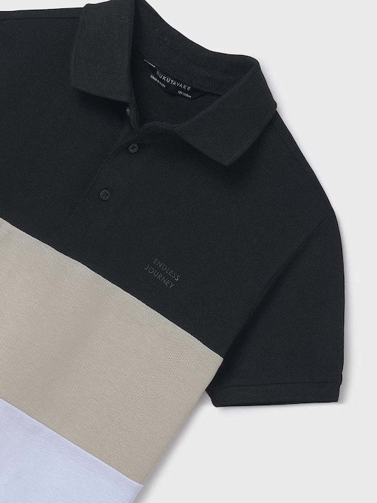 Kinderpolo Kurzarm Schwarz