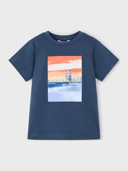 Set Kinder-T-Shirts Blau - Weiß Windsurf