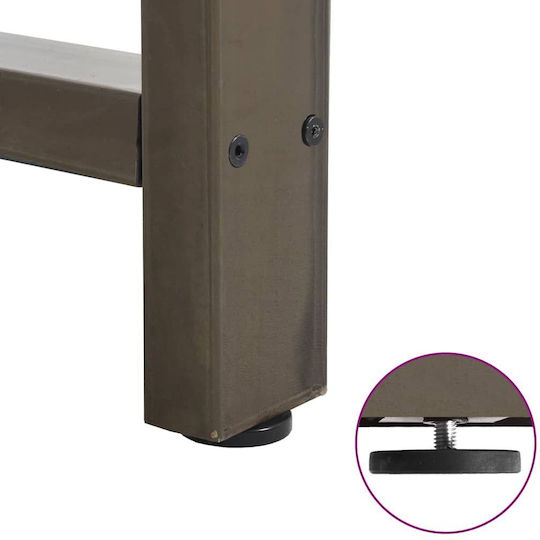 vidaXL Metallic Furniture Leg 2 Pieces Suitable for Table / Coffee Table 50x30x30cm Natural