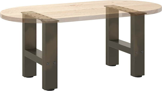 vidaXL Metallic Furniture Leg 2 Pieces Suitable for Table / Coffee Table 30x30x30cm Natural