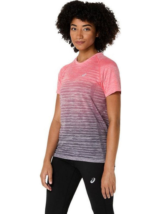 Seamless Ss Damen Bluse Kurzärmelig Koralle