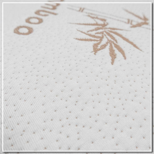 Klikareto Ανώστρωμα Bamboo Διπλό Memory Foam με Ίνες Μπαμπού , Αποσπώμενο Κάλυμμα & Λάστιχα Εφαρμογής 140x190x4εκ.