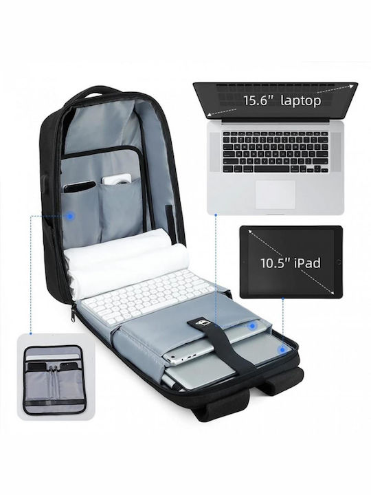 Mark Ryden Backpack Bag Compatible 15.6" Laptop 10.5" Tablet 20l Capacity Tsa Lock Usb Port Fully Waterproof Anti-theft System Unisex Spacious Travel School Work Black