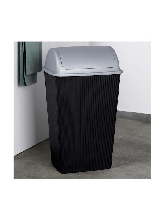 Excellent Houseware Coș de Gunoi Plastic Negru 38lt 1buc