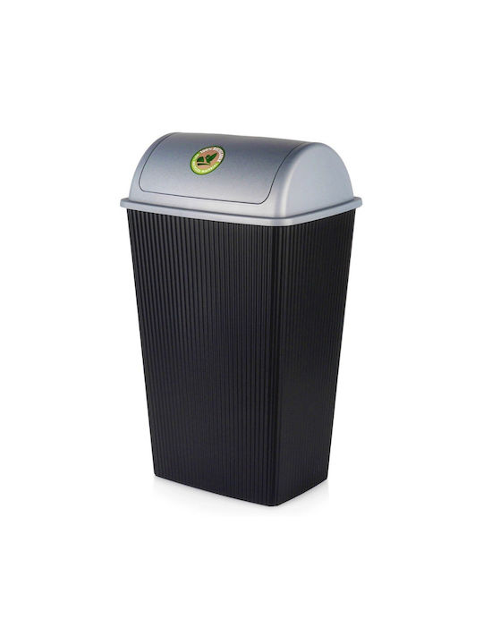 Excellent Houseware Coș de Gunoi Plastic Negru 38lt 1buc