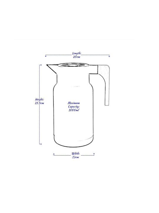Excellent Houseware Cană de Servire Plastic 1000ml 1buc