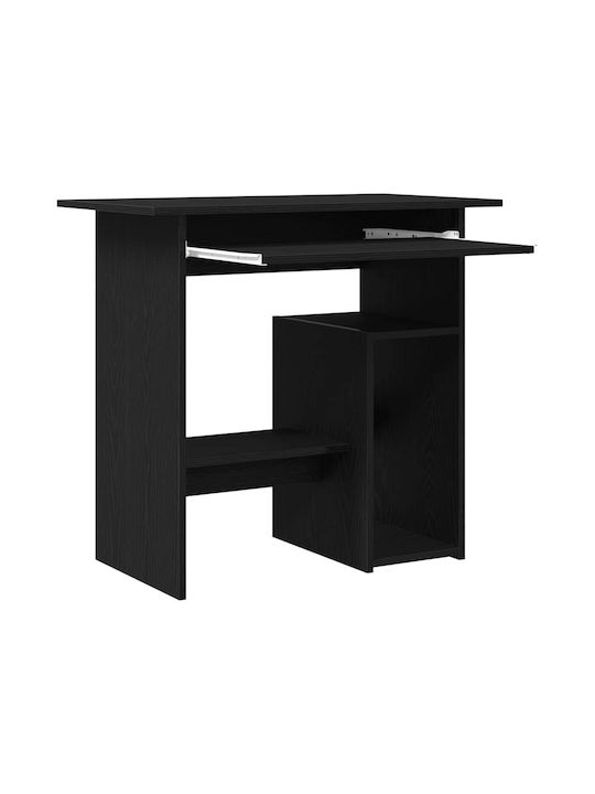 Γραφείο Ξύλινο Μαύρο Δρυς 80x45x74εκ.