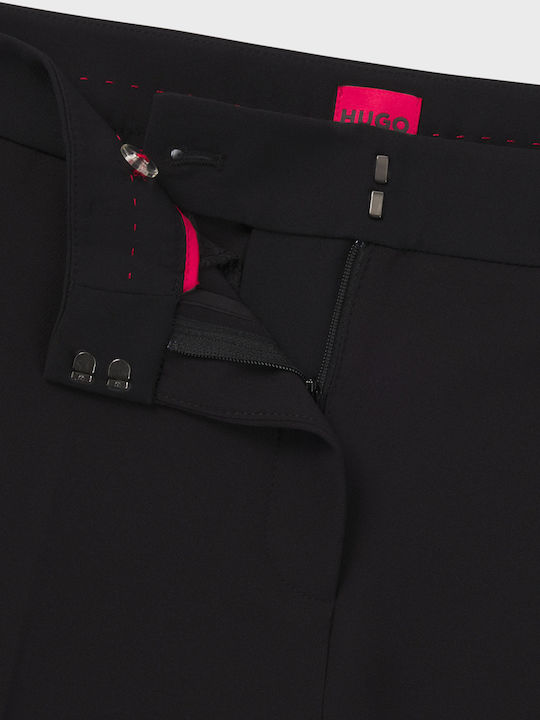 Hagonia1 Women's Fabric Trousers Slim Fit Black