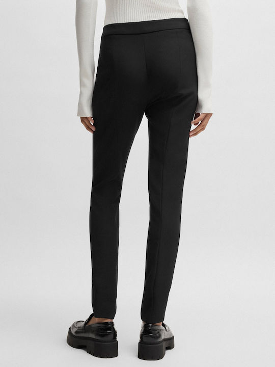 Hagonia1 Women's Fabric Trousers Slim Fit Black
