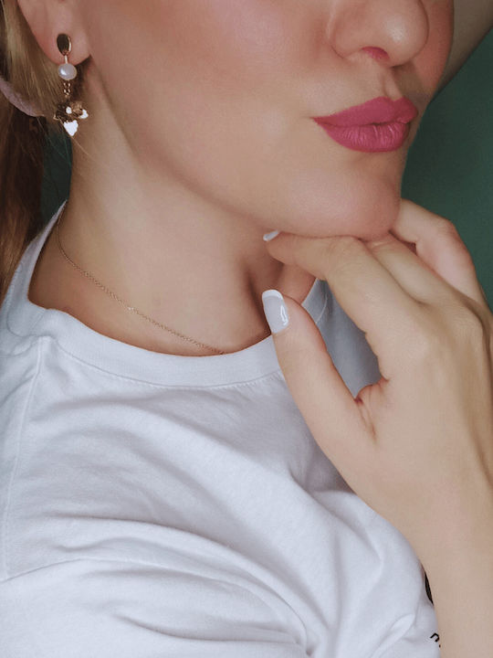 Style Σκουλαρίκια Κρεμαστά από Ατσάλι Επιχρυσωμένα με Πέρλες