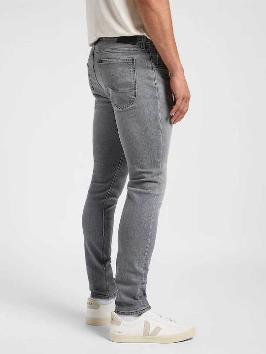 Luke Ανδρικό Παντελόνι Τζιν με Slim Tapered Εφαρμογή Light Grey
