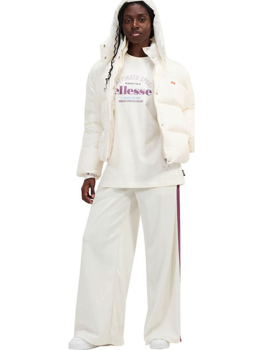 Schwimmbad Scurtă Jachetă de femei Puffer Off White