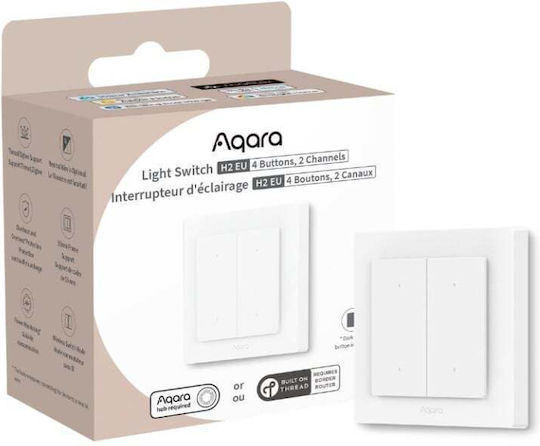 Aqara H2 Wall Switch Lighting Two-Way with Frame White