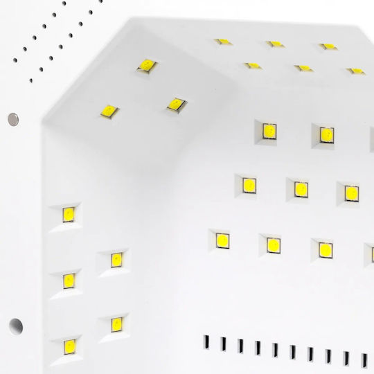Activeshop Επαναφορτιζόμενο Φουρνάκι Νυχιών UV / LED Μπαταρίας 72W Λευκό