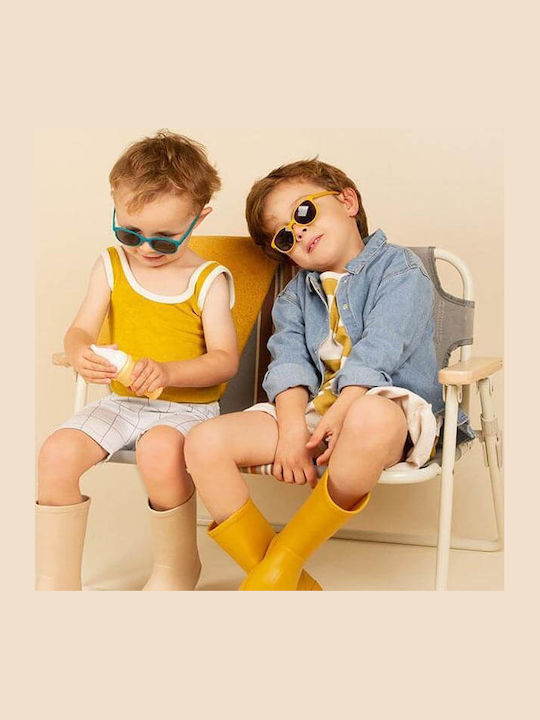 KiETLA Wazz Unbreakable Butterfly Baby Kids Sunglasses Mustard For 1-2 Years