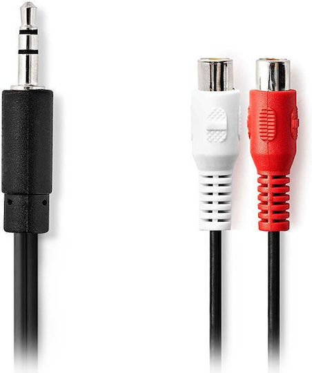 Nedis 3.5mm Jack Cable Male - 2x RCA Male Black 0.2m