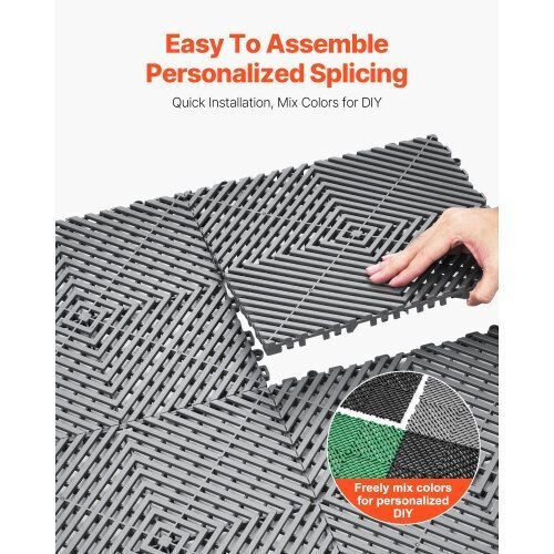 Vevor Plastic Garden Decking Board 30x30cm 40pcs