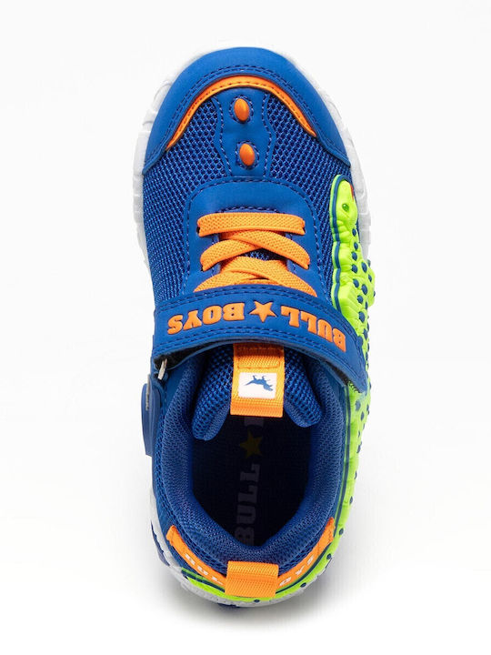 Παιδικά Sneakers με Σκρατς & Φωτάκια Μπλε