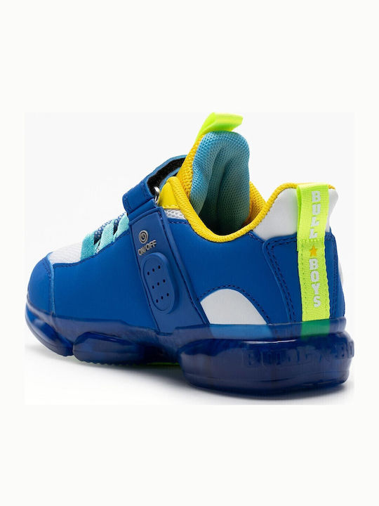 Παιδικά Sneakers με Σκρατς & Φωτάκια Μπλε