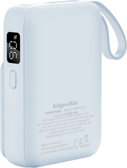 MagSafe Power Bank 10000mAh 22.5W Power Delivery Quick Charge Light Blue