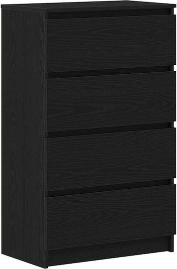 Συρταριέρα Креватокамарас Дървена с 4 чекмеджета Black Oak 60x35x98.5бр