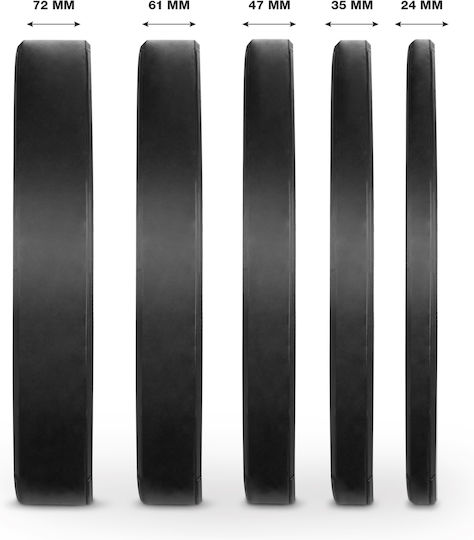AMILA Set of Plates Olympic Type Rubber 1 x 5kg Φ50mm