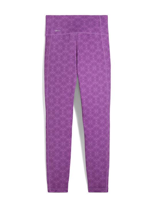 Graphic Instruire Colanti de femei Cropped Colanti Violet